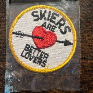 Vintage 70s/80s ski patch NEW IN BAG - Skiers are Better Lovers